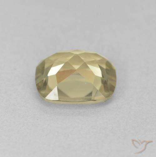 Diaspro cangiante Giallo pallido naturale da 1.36 ct, Cuscino, VVS