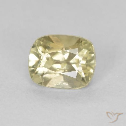 Diaspro cangiante Giallo chiaro naturale da 0.74 ct, Cuscino, VS