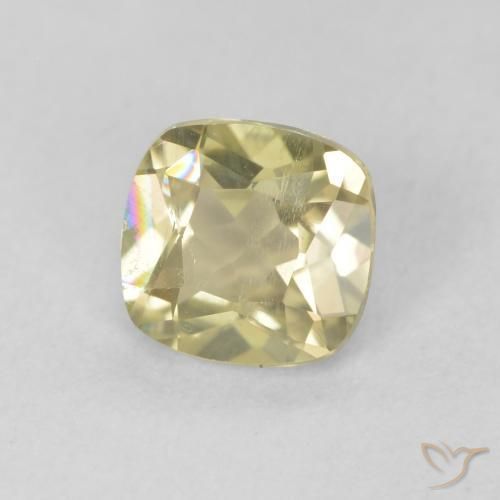 Diaspro cangiante Giallo chiaro naturale da 0.71 ct, Cuscino, VS