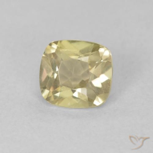 Diaspro cangiante Giallo pallido naturale da 0.60 ct, Cuscino, VS