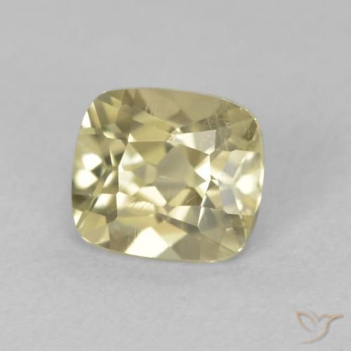 Diaspro cangiante Giallo pallido naturale da 0.86 ct, Cuscino, VS