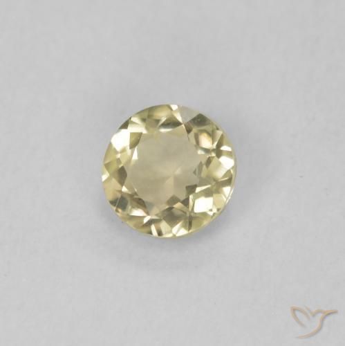 Diaspro cangiante Giallo chiaro naturale da 0.21 ct, Rotondo, VVS-VS