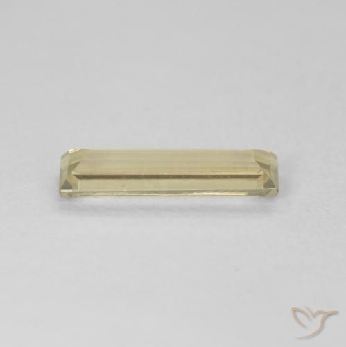 Diaspro cangiante Giallo molto pallido naturale da 1.08 ct, Taglio a baguette, VVS-VS