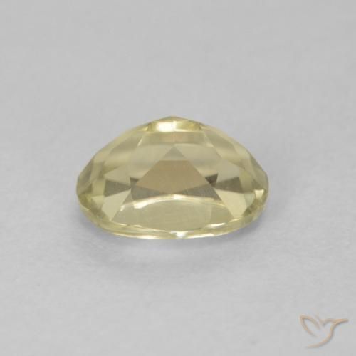 Diaspro cangiante Giallo molto chiaro naturale da 0.88 ct, Ovale, VVS-VS