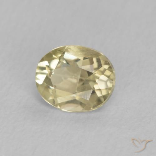 Diaspro cangiante Giallo pallido naturale da 0.41 ct, Ovale, VS