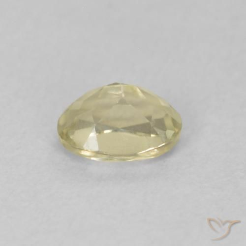 Diaspro cangiante Giallo pallido naturale da 0.38 ct, Ovale, VS
