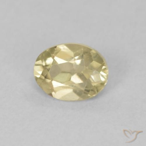Diaspro cangiante Giallo chiaro naturale da 0.36 ct, Ovale, VS