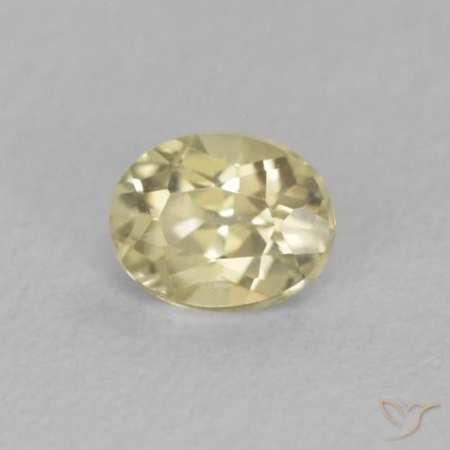 Diaspro cangiante Giallo chiaro naturale da 0.40 ct, Ovale, VS