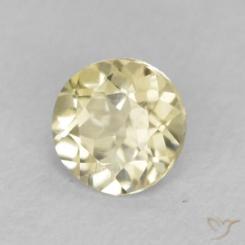 Diaspro cangiante Giallo chiaro naturale da 0.31 ct, Rotondo, VVS-VS