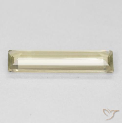 Diaspro cangiante Giallo chiaro naturale da 0.93 ct, Taglio a baguette, VVS-VS