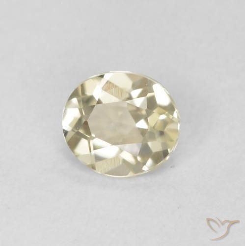 Diaspro cangiante Giallo chiaro naturale da 0.34 ct, Ovale, VVS-VS