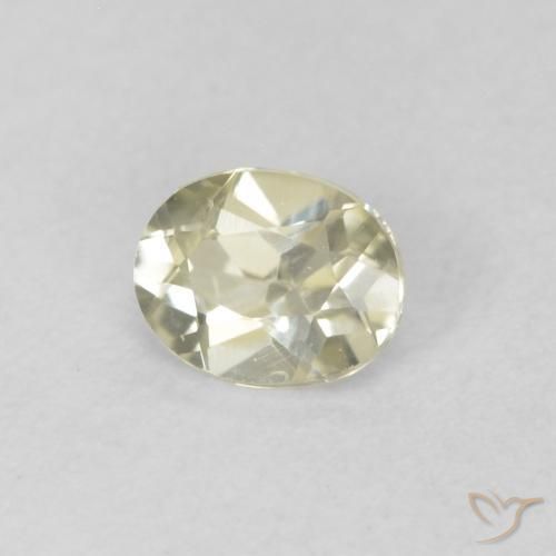 Diaspro cangiante Giallo molto chiaro naturale da 0.32 ct, Ovale, VVS-VS