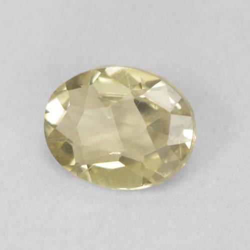 Diaspro cangiante Giallo chiaro naturale da 0.38 ct, Ovale, VVS-VS