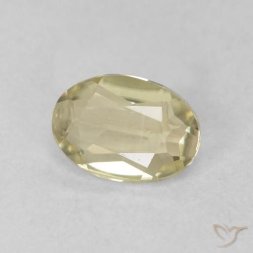 Diaspro cangiante Giallo chiaro naturale da 0.36 ct, Ovale, VVS-VS