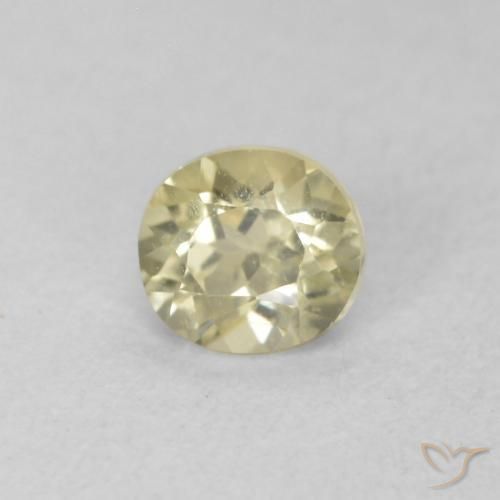 Diaspro cangiante Giallo morbido naturale da 0.39 ct, Ovale, VVS-VS