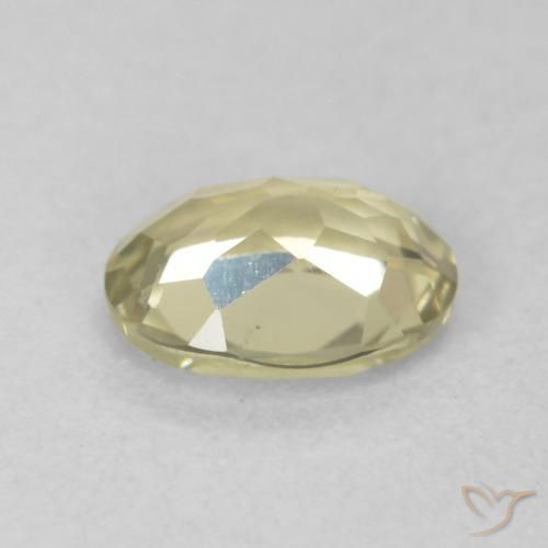 Diaspro cangiante Giallo morbido naturale da 0.51 ct, Ovale, VVS-VS