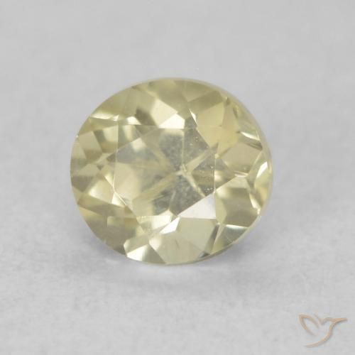 Diaspro cangiante Giallo chiaro naturale da 0.49 ct, Ovale, VVS-VS