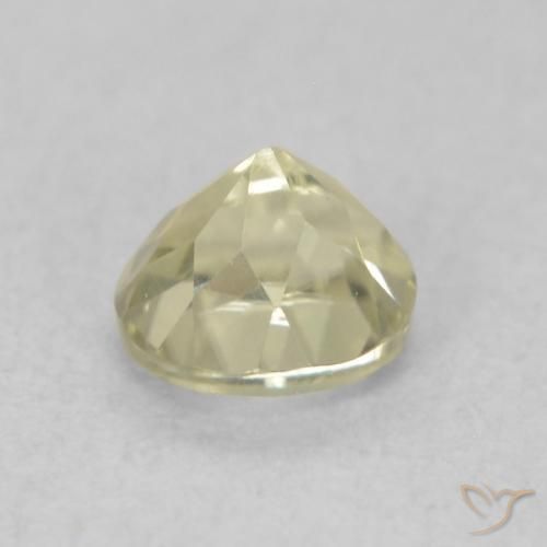 Diaspro cangiante Giallo chiaro naturale da 0.49 ct, Ovale, VVS-VS