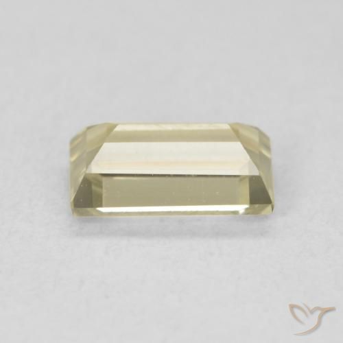 Diaspro cangiante Giallo chiaro naturale da 0.86 ct, Taglio a baguette, VVS-VS