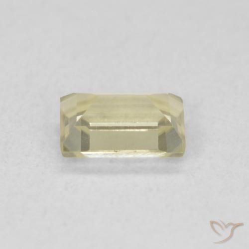 Diaspro cangiante Giallo morbido naturale da 0.46 ct, Taglio a baguette, VVS-VS