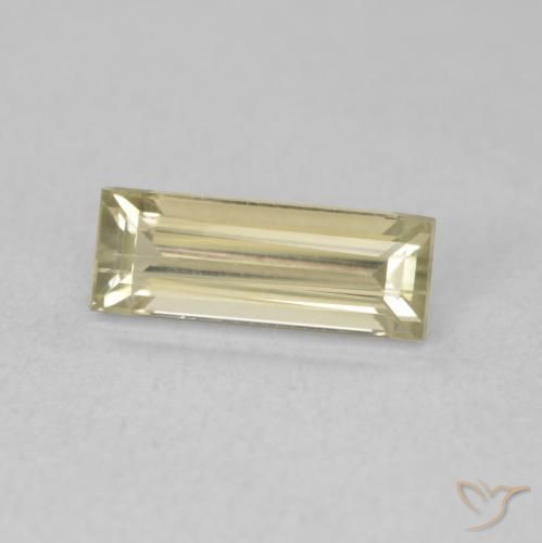 Diaspro cangiante Giallo chiaro naturale da 1.01 ct, Taglio a baguette, VVS-VS