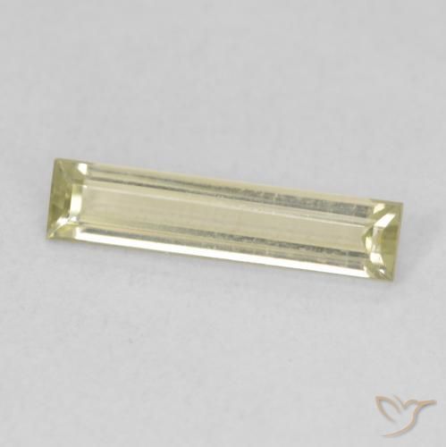Diaspro cangiante Giallo chiaro naturale da 0.79 ct, Taglio a baguette, VVS-VS