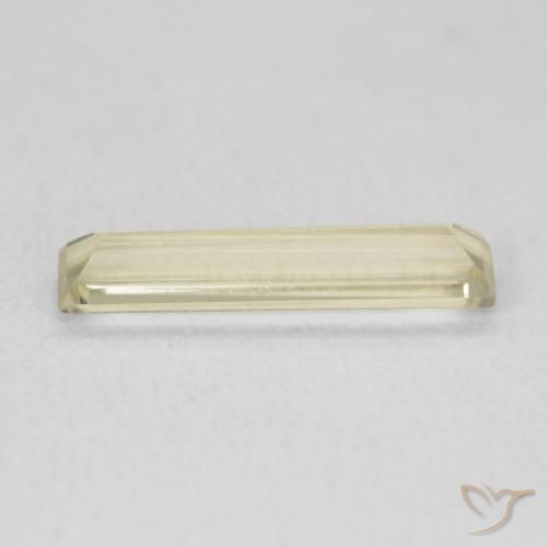 Diaspro cangiante Giallo chiaro naturale da 0.79 ct, Taglio a baguette, VVS-VS
