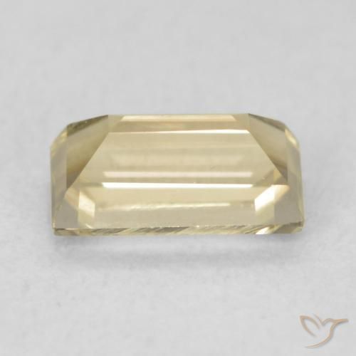 Diaspro cangiante Giallo chiaro naturale da 0.77 ct, Taglio a baguette, VVS-VS