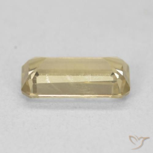 Diaspro cangiante Giallo chiaro naturale da 1.23 ct, Ottagonale / Taglio smeraldo, VS-SI