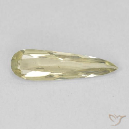 Diaspro cangiante Giallo chiaro naturale da 0.70 ct, Forma a pera, VVS-VS