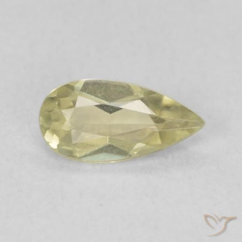 Diaspro cangiante Giallo chiaro naturale da 0.55 ct, Forma a pera, VS