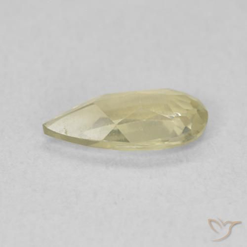 Diaspro cangiante Giallo chiaro naturale da 0.55 ct, Forma a pera, VS