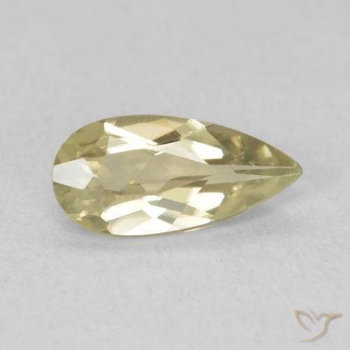 Diaspro cangiante Giallo chiaro naturale da 0.70 ct, Forma a pera, VVS-VS