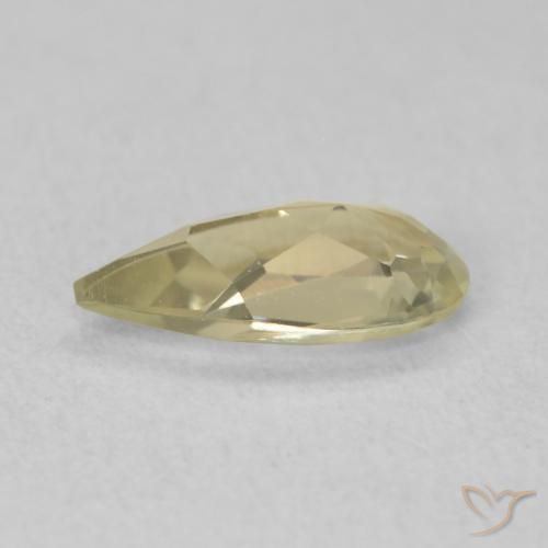 Diaspro cangiante Giallo chiaro naturale da 0.70 ct, Forma a pera, VVS-VS