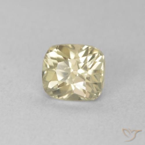 Diaspro cangiante Giallo chiaro naturale da 0.67 ct, Cuscino, VVS-VS