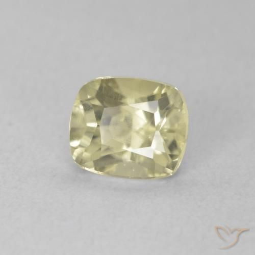 Diaspro cangiante Giallo chiaro naturale da 0.68 ct, Cuscino, VVS-VS