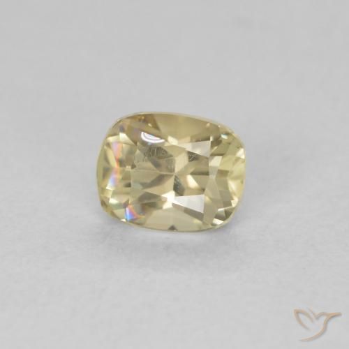 Diaspro cangiante Giallo chiaro naturale da 0.53 ct, Cuscino, VVS-VS