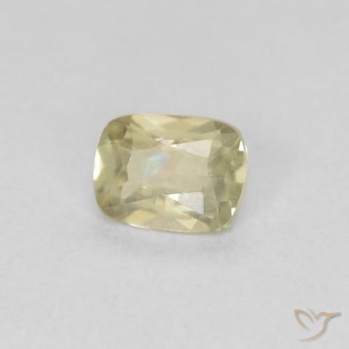 Diaspro cangiante Giallo chiaro naturale da 0.45 ct, Cuscino, VVS-VS