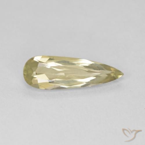 Diaspro cangiante Giallo medio naturale da 1.22 ct, Forma a pera, VVS-VS