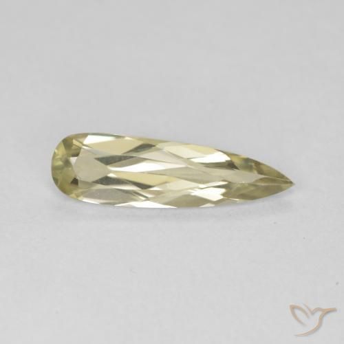 Diaspro cangiante Giallo chiaro naturale da 0.84 ct, Forma a pera, VVS-VS