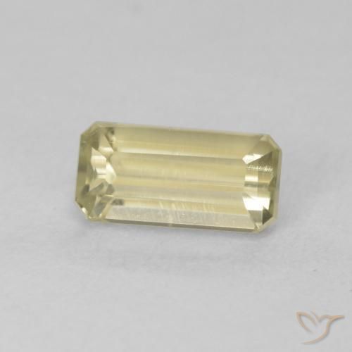 Diaspro cangiante Giallo chiaro naturale da 1.06 ct, Ottagonale / Taglio smeraldo, VVS-VS