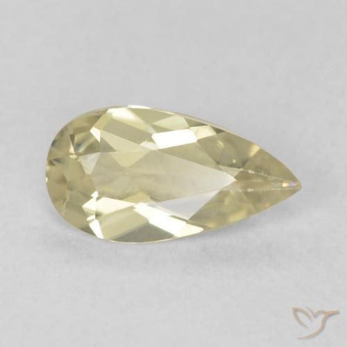 Diaspro cangiante Giallo chiaro naturale da 0.48 ct, Forma a pera, VVS
