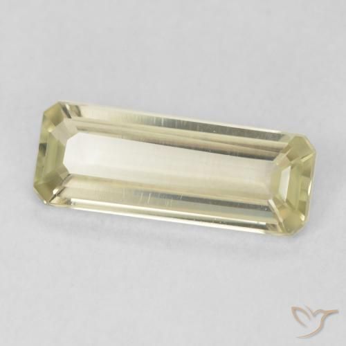 Diaspro cangiante Giallo chiaro naturale da 0.91 ct, Ottagonale / Taglio smeraldo, VVS