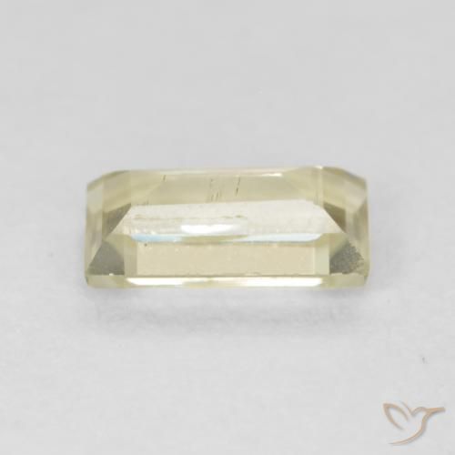 Diaspro cangiante Giallo chiaro naturale da 0.53 ct, Taglio a baguette, VS