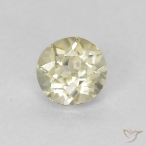 Diaspro cangiante Giallo chiaro naturale da 0.30 ct, Rotondo, VS
