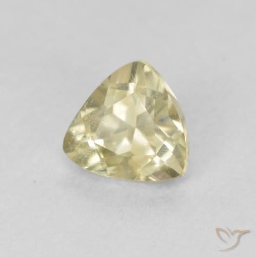 Diaspro cangiante Giallo chiaro naturale da 0.42 ct, Taglio trillion, VS