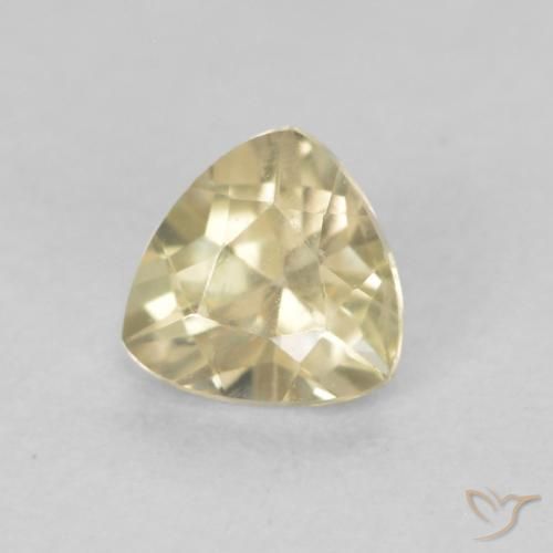 Diaspro cangiante Giallo chiaro naturale da 0.33 ct, Taglio trillion, VS