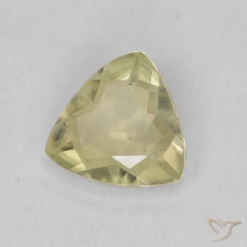 Diaspro cangiante Giallo Beige naturale da 0.55 ct, Taglio trillion, VS