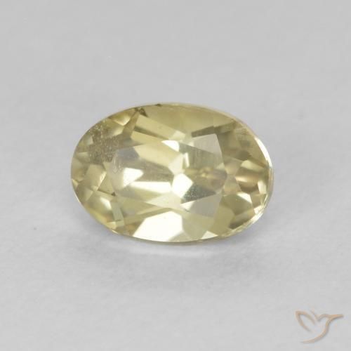Diaspro cangiante Giallo molto chiaro naturale da 0.67 ct, Ovale, VS