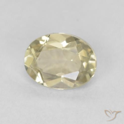 Diaspro cangiante Giallo chiaro naturale da 0.41 ct, Ovale, VS